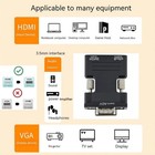 Hdmi Female To Vga Male Converter With Audio Adapter For Pc Laptop Xbox Monitor