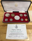 1971 Bahamas 9 Coin Sterling Silver Proof Set Franklin Mint W  Coa
