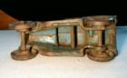 Vintage 1930s Arcade Cast Iron Blue Ford Convertible Car   113 Steel Wheels 4 