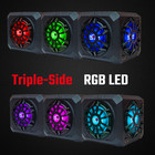 Noam 10    Rgb Subwoofer With 300w Rms Amplifier  Led Lights  Marine Utv Golf Cart