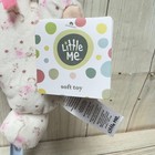 New Little Me Baby Doll Pink Bow Flowers Pj Brown Hair Plush Lovey Toy Rattle