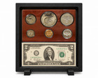 1976 Proof Set Plus Crisp Uncirculated 2 Dollar Bill In Personalized Gift Case