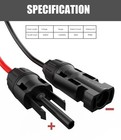 Berlat 10 Awg Solar Panel Extension Cable 30 Cm Sae Adapter Connector Wire