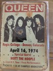 Queen  April 16  1974 Concert 1st Usa Tour Big  retro Metal Sign Rare  