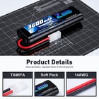 2x Zeee 7 2v 3600mah Nimh Battery Tamiya For Rc Car Associated Hpi Losi Kyosho