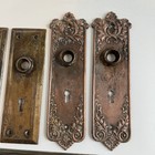 5 Vintage Door Knob Back Plates Lot Antique Hardware Escutcheon Victorian
