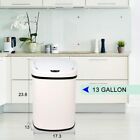 13 Gallon Stainless Steel Kitchen Trash Can Touch-less Automatic Garbage Can