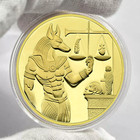 3pcs set Egypt Mythology Anubis Golden And Silver And Retro Challenge Coins