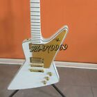White Explorer 6 Strings Electric Guitar Mahogany Body 22frets Maple Fretboard