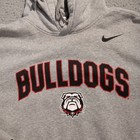Nike Georgia Bulldogs Club Fleece Pullover Sweatshirt Hoodie Men s Size L Gray