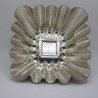 Vintage Hammered Aluminum Jelly Mold Fluted Design Pan Decor Farmhouse Kitchen