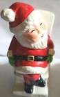 Vintage Enesco Santa   Mrs Clause Rocking Chairs Salt   Pepper Shakers 1960 s