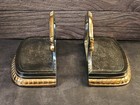 Pair Of Heavy Vintage Solid Cast Copper Art Deco  Mid Century Ornate Bookends