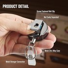 2-pack Metal Retractable Badge Holder Reel     Heavy-duty Id Holder With Steel Wir