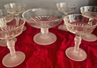 Imperial Glass  Museum Of Modern Art  3 Face Design Dessert  drink Set-7 Pieces