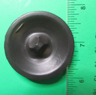 Vintage Large 1-5 8  Black Plastic Imitating Thread Shank Coat Button-u425