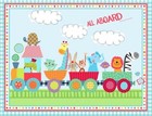 Baby Animal Train Wall Hanging Quilt Top Panel Fabric 100  Cotton