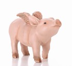 Hi-line Gift Ltd Walking Pig Wings Statue 75617-b