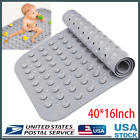 Extra Long Non-slip Bath Tub Mat  40x16 inch-bathroom Shower Mat Anti Bacterial