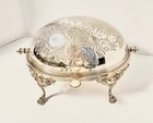 Vintage Elkington   Co   England Silver Plate Roll Top Server