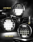 7 Inch Round 5d 130w Led Headlights With Drl Compatible With Jeep Black