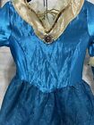 Disney Princess Merida Costume Blue Dress Up Play Halloween 4-6x