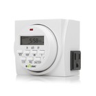 Bn-link 7day Heavy Duty Digital Lcd Programmable Timer Dual Outlet Plug In Clock