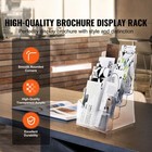 Acrylic Brochure Holder 8 5 X 11 Inch 4-tier Literature Display Stand Rack