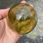 Vintage 2 75  Amber Float Ball Glass Nautical Maritime Fishing Net Decor Beach