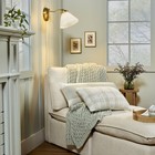 Reeded Milk Glass Wall Sconce Brass Finish - Hearth   Hand    With