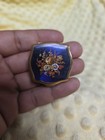 Vintage Stratton Pill Box With Floral Decor
