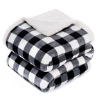  Sherpa Fleece Flannel Throw Blanket  Super Soft Warm Buffalo Plaid Plush 