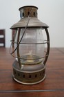 Antique Perko Nautical Marine Ship Lantern Light Clear Glass Globe
