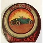 Vintage Prize Medal Needle Case Racing Cars Auto Ephemera Sewing Collectible