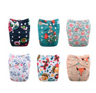 Cloth Diapers Reusable Adjustable Washable 5pcs  5pcs Micro Inserts   1 Wet Bag
