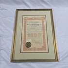 Stocks Bonds State Of New York Gold National Automatic Needle Co Framed Sewing 