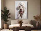 Weimaraner Canvas Art Handcrafted Dog Print Nursery Bathroom Wall Decor
