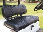 4 Pcs Golf Cart Seat Cover Black Diamond Stitched For Ezgo Valor  Txt 2014-2022