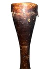 Vintage Papua New Guinea Hand Carved Wood Drum 25 5  Tribal Decor Authentic Used