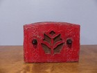 Antique Lewol Lw-4 Red Model Tube Tabletop Radio