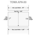 Towa Apn 30 Label Sticker Applicator Gun Dispenser - Made In Japan