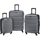 Samsonite Omni 3 Piece Hardside Luggage Spinner Set  20 24 28  Charcoal - Open B
