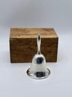 Antique Japanese 950 Sterling Silver Table Bell In Original Bamboo Box  60 Grams