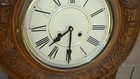 Vintage Pendulum Wall Clock 52 In Tall Grandfather Carved Wood Black Foresta