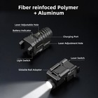 800 Lumens Hunting Flashlight Red Laser Sight Combo For Glock   Picatinny Rails