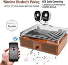 Belt-driven Vinyl Record Player - Wireless Turntable With Built-in Speakers Usb
