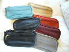 Men s Or Women s Leather Eyeglass   Sunglass Cases Single   Double Soft Colors
