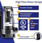 1 2hp Submersible Water Pump 3500gph Utility Pump Pool Garden Pond Draining New