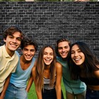 Black Brick Wall Backdrop 8x6 Ft Backdrops Vintage Black Stone Wall Backgroun   
