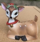 Vintage Christmas Ceramic Deer Pair Figurine Decoration
